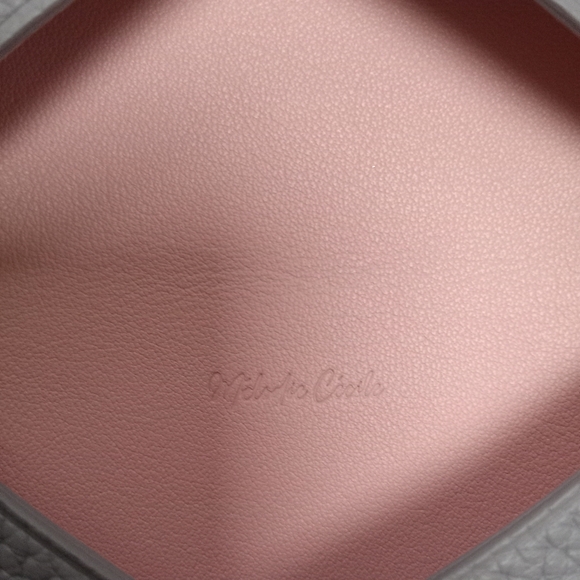 DUYP Dress Up Your Purse Leather CARD HOLDER COMPACT WALLET GRAY/LAVENDAR - Picture 8 of 8